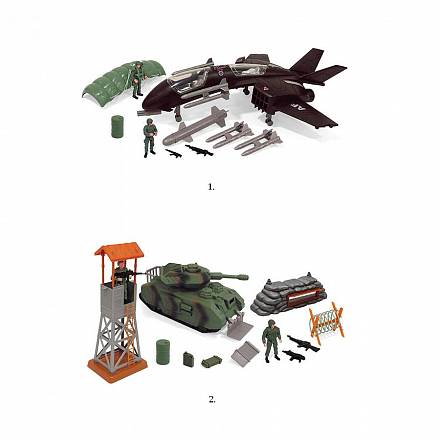 Игровой набор – Военные, 2 вида наборов с аксессуарами 